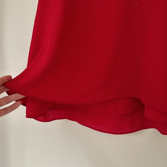 Two-sided red tank top, Vneck or round - Picture 3 of 3